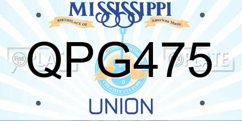 QPG475 Mississippi License Plate