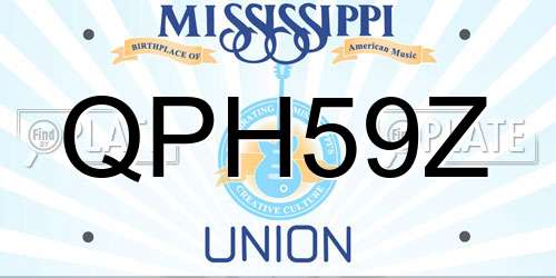QPH59Z Mississippi License Plate