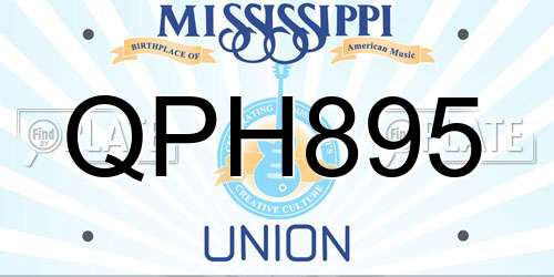 QPH895 Mississippi License Plate