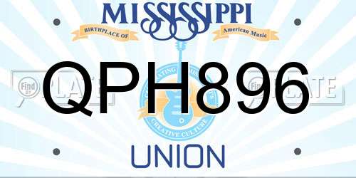 QPH896 Mississippi License Plate