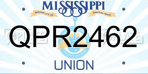 QPR2462 Mississippi License Plate