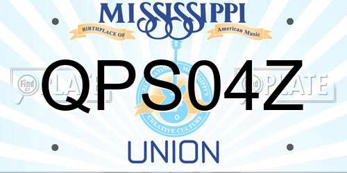 QPS04Z Mississippi License Plate