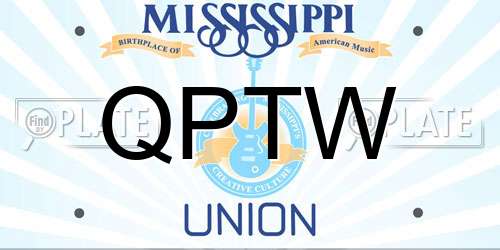QPTW Mississippi License Plate