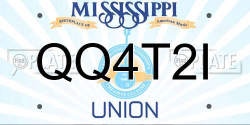QQ4T2I Mississippi License Plate