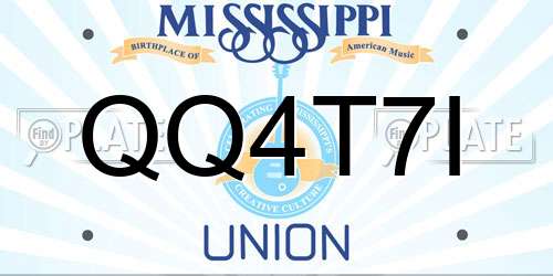 QQ4T7I Mississippi License Plate