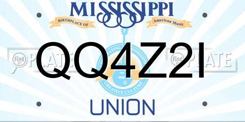 QQ4Z2I Mississippi License Plate