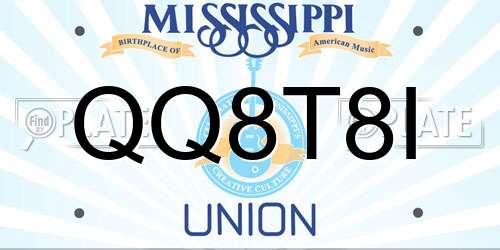 QQ8T8I Mississippi License Plate