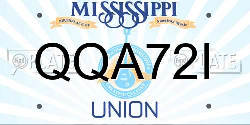 QQA72I Mississippi License Plate