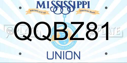 QQBZ81 Mississippi License Plate