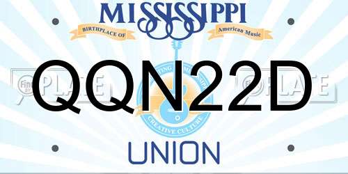 QQN22D Mississippi License Plate