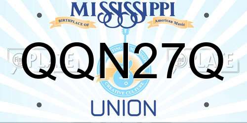 QQN27Q Mississippi License Plate