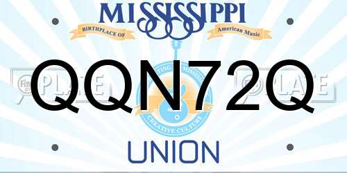 QQN72Q Mississippi License Plate
