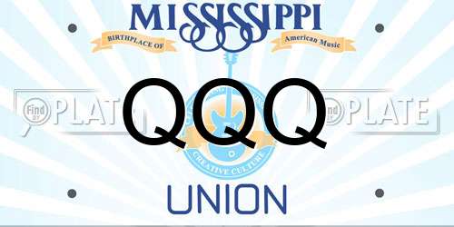QQQ Mississippi License Plate