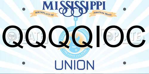 QQQQIOC Mississippi License Plate