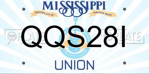 QQS28I Mississippi License Plate