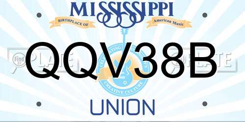 QQV38B Mississippi License Plate