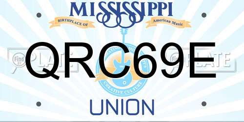 QRC69E Mississippi License Plate