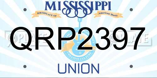 QRP2397 Mississippi License Plate