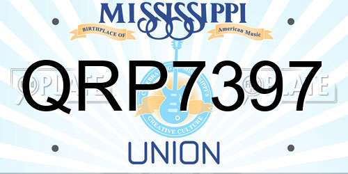 QRP7397 Mississippi License Plate