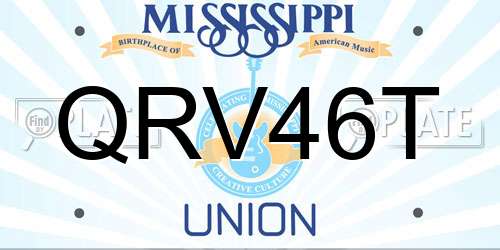 QRV46T Mississippi License Plate