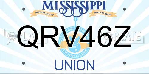 QRV46Z Mississippi License Plate