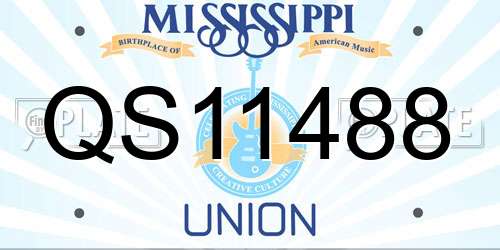 QS11488 Mississippi License Plate