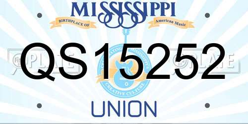QS15252 Mississippi License Plate