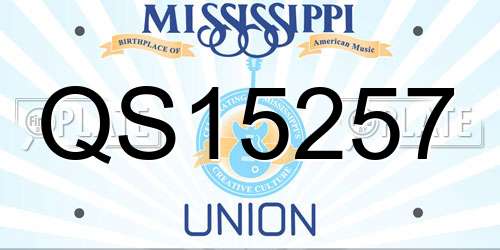 QS15257 Mississippi License Plate