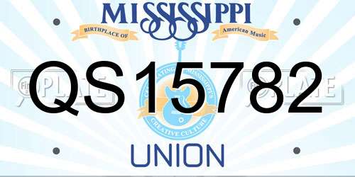 QS15782 Mississippi License Plate