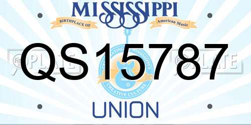 QS15787 Mississippi License Plate