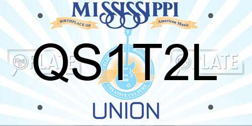QS1T2L Mississippi License Plate