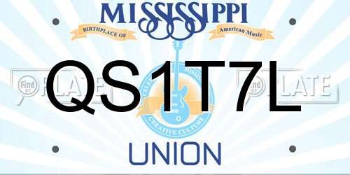 QS1T7L Mississippi License Plate