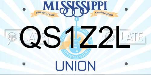 QS1Z2L Mississippi License Plate