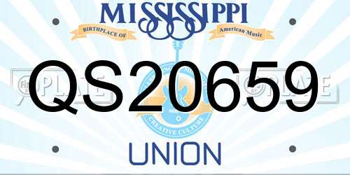 QS20659 Mississippi License Plate