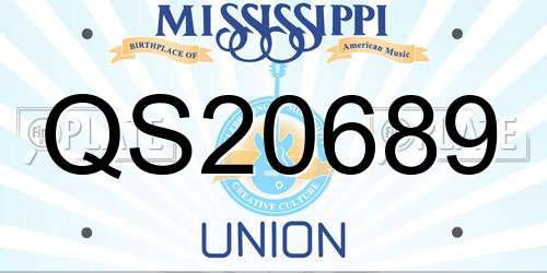 QS20689 Mississippi License Plate