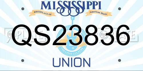 QS23836 Mississippi License Plate
