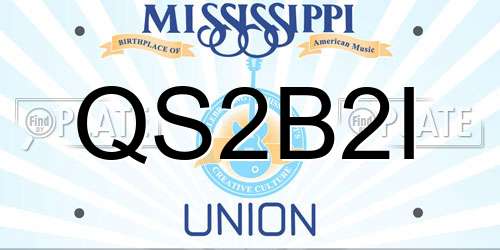 QS2B2I Mississippi License Plate