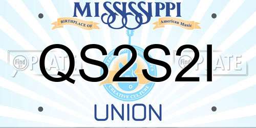 QS2S2I Mississippi License Plate