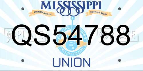 QS54788 Mississippi License Plate