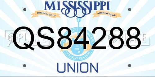 QS84288 Mississippi License Plate