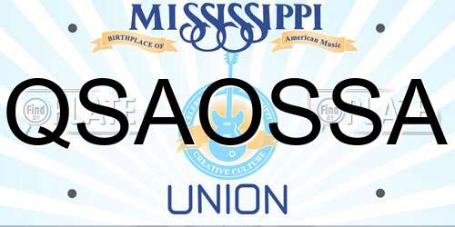QSAOSSA Mississippi License Plate