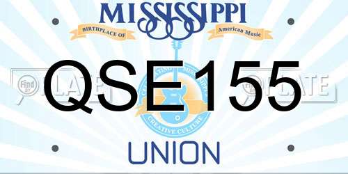 QSE155 Mississippi License Plate