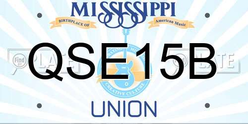 QSE15B Mississippi License Plate