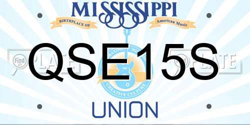 QSE15S Mississippi License Plate
