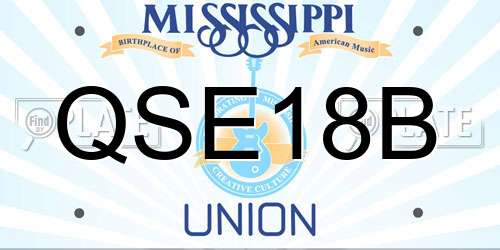 QSE18B Mississippi License Plate