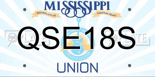 QSE18S Mississippi License Plate