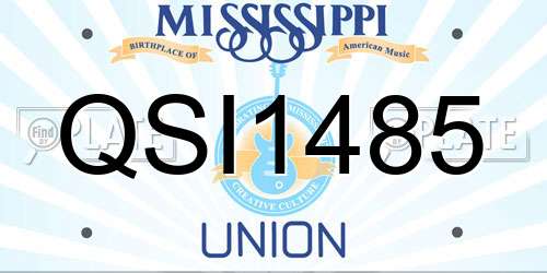 QSI1485 Mississippi License Plate