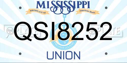 QSI8252 Mississippi License Plate