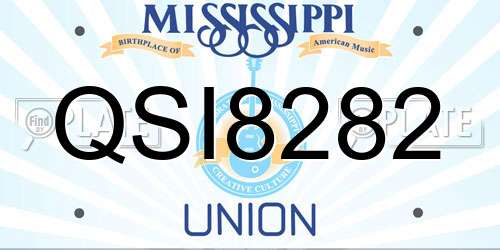 QSI8282 Mississippi License Plate