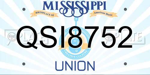 QSI8752 Mississippi License Plate